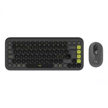 Toetsenbord-muiscombinatie Logitech POP Icon QZERTY Bluetooth mini graphite groen