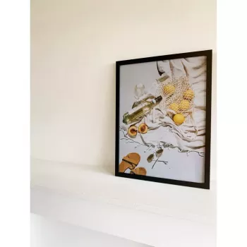 Enkele fotolijst Deknudt S44CF2 zwart 30X45 glas MDF