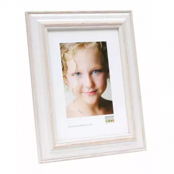 Enkele fotolijst Deknudt S221H1 beige wit 150 mm x 200 mm