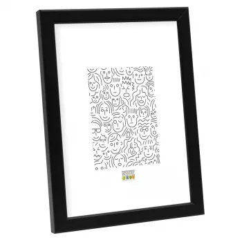Enkele fotolijst Deknudt S41JL2 zwart karton glas hout