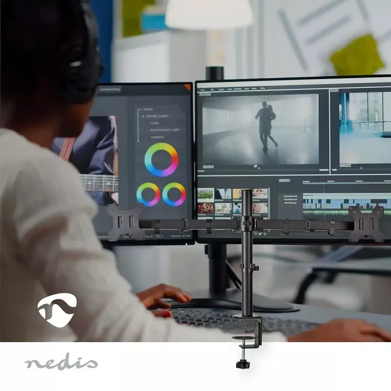 Monitorbeugel Nedis MMDOS110BK 81,3 cm 32 inch bureau zwart
