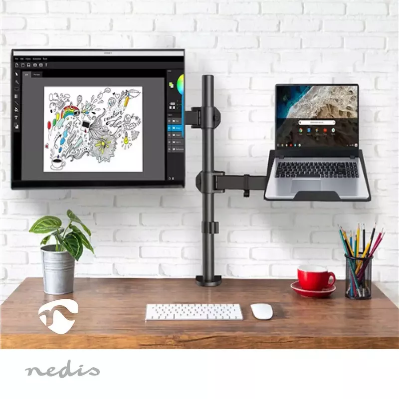 Monitorbeugel Nedis MMSISNB110BK 81,3 cm 32 inch bureau zwart