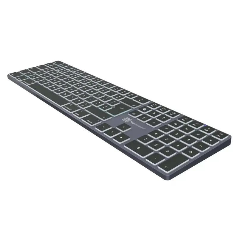 LogicKeyboard SKB-TM-UK full-size toetsenbord USB + Bluetooth, QWERTY UK English, titanium