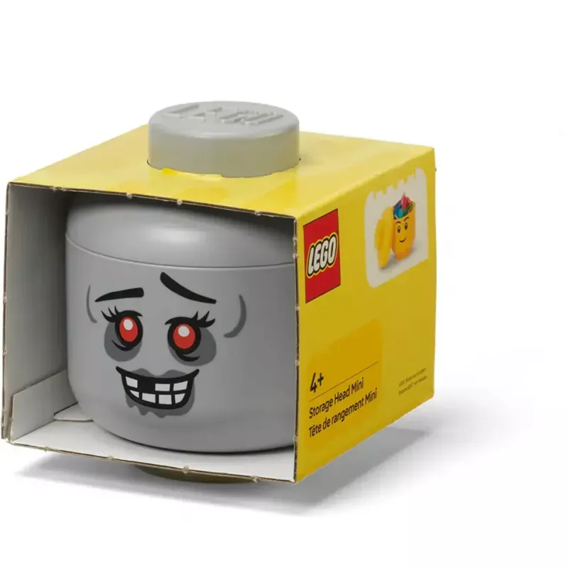 Mini-opbergkop 'Zombie' van room copenhagen – LEGO-compatibele opbergkop, grijs
