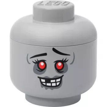 Storage Head Large by room copenhagen — LEGO-compatibele opbergbox „Zombie“ (grijs)