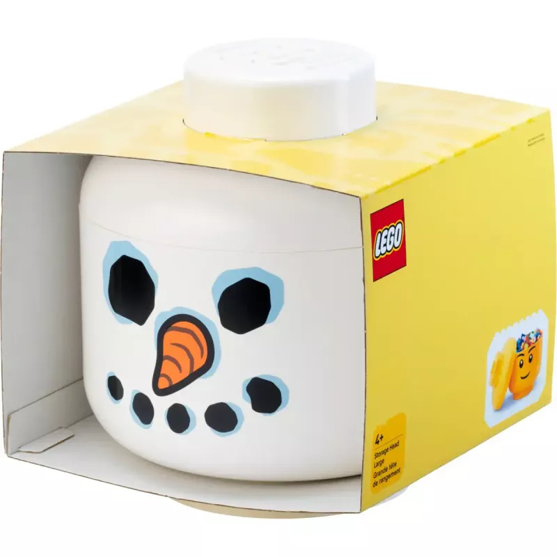 Storage Head Snowman large by room copenhagen — LEGO-compatibele speelgoedopbergbak, wit