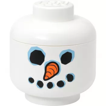 Storage Head Snowman large by room copenhagen — LEGO-compatibele speelgoedopbergbak, wit