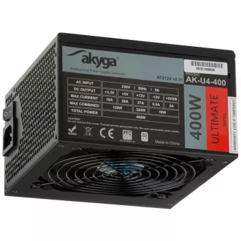 Akyga AK-U4-400 Ultimate 400 W ATX-voeding, 80 PLUS Bronze, actieve PFC, 120-mm-ventilator