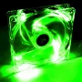 Akyga AW-12A-BG 120 mm behuizingsventilator, 4 groene LED's, Molex