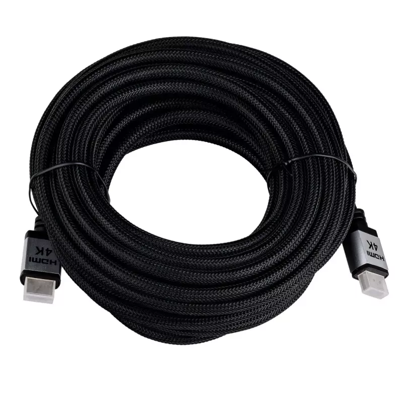 Akyga AK-HD-100P HDMI-2.0-kabel, omvlochten, PRO-serie, 10 m, zwart