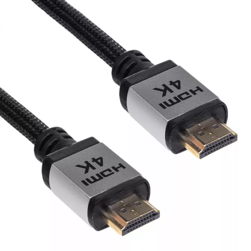 Akyga AK-HD-100P HDMI-2.0-kabel, omvlochten, PRO-serie, 10 m, zwart