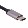 Akyga AK-AD-65 USB-C-naar-Gigabit-Ethernet-adapter, RJ45, 15 cm, zilver