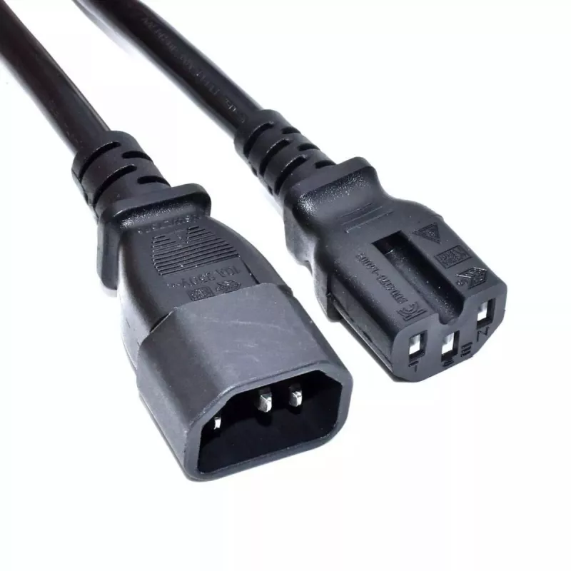 Akyga AK-UP-06 server netkabel IEC C14 naar C15, 1,8 m, zwart