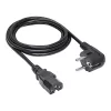 Akyga AK-UP-08 servernetkabel, CEE 7/7 naar IEC C15, koper 3 x 1 mm², 1,8 m, zwart