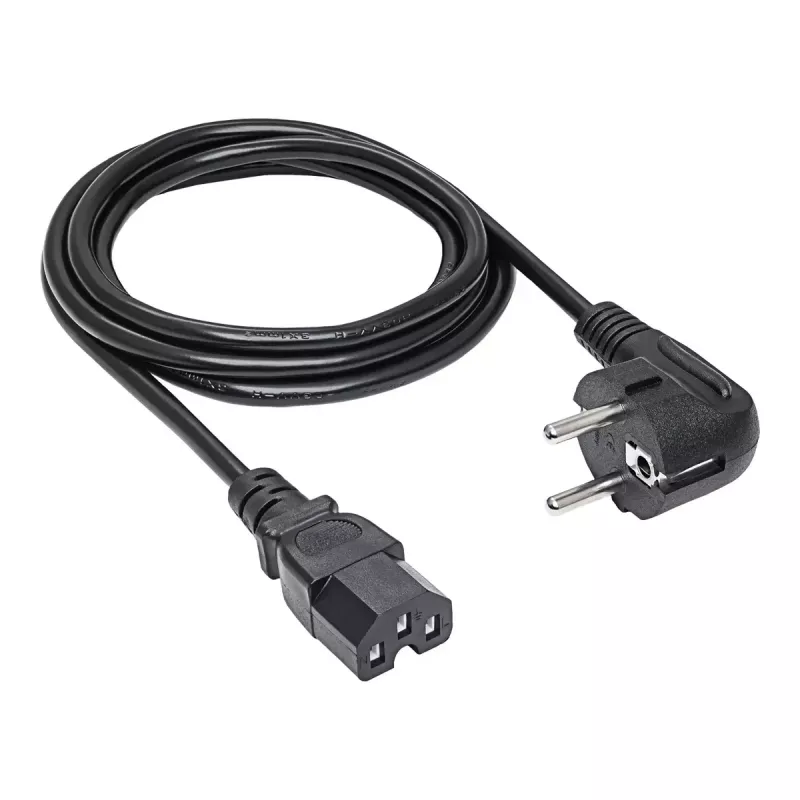 Akyga AK-UP-08 servernetkabel, CEE 7/7 naar IEC C15, koper 3 x 1 mm², 1,8 m, zwart