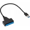 Akyga AK-CA-86 SATA naar USB-A 3.0 adapterkabel voor 2,5-inch drives, 0,3 m, zwart