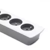 Stroomverdeler Qoltec 50297 1,8 m 6 AC-stopcontacten binnen grijs wit