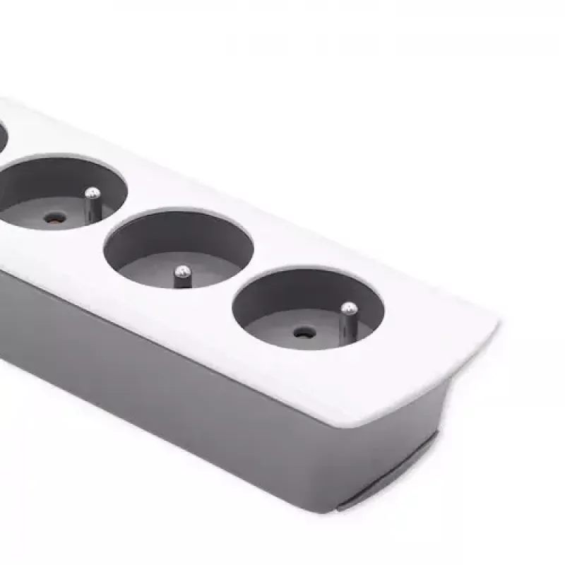 Stroomverdeler Qoltec 50297 1,8 m 6 AC-stopcontacten binnen grijs wit