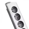 Stroomverdeler Qoltec 50297 1,8 m 6 AC-stopcontacten binnen grijs wit