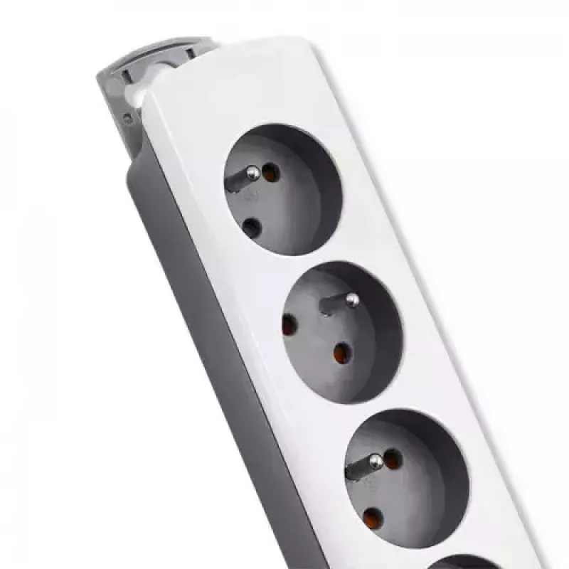 Stroomverdeler Qoltec 50297 1,8 m 6 AC-stopcontacten binnen grijs wit