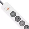 Stroomverdeler Qoltec 50297 1,8 m 6 AC-stopcontacten binnen grijs wit