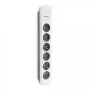 Stroomverdeler Qoltec 50297 1,8 m 6 AC-stopcontacten binnen grijs wit