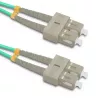 Glasvezelkabel Qoltec 54356 2x SC OM4 10 m groen