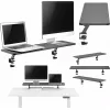 Mozos klem-dual-riser monitorstandaard voor twee monitoren