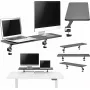 Mozos klem-dual-riser monitorstandaard voor twee monitoren