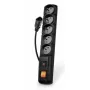 Stekkerdoos Acar F5 — 1,5 m kabel, 5 stopcontacten, overspanningsbeveiliging