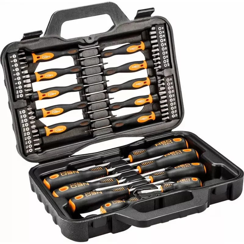 NEO Tools 04-211 schroevendraaier- en bitset, 58 stuks