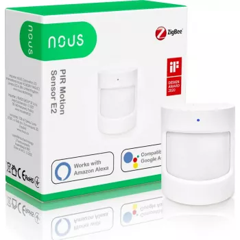 Bewegingsmelder Nous E2 ZigBee PIR, detectiebereik 8 m, detectiehoek 120°