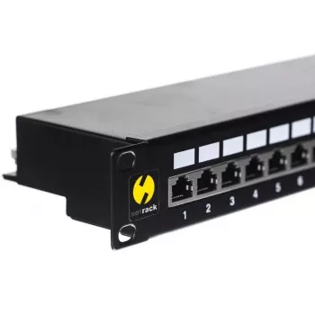 Patchpanel NETRACK 104-03 19 inch 24-poorts voor RJ45-netwerkbekabeling