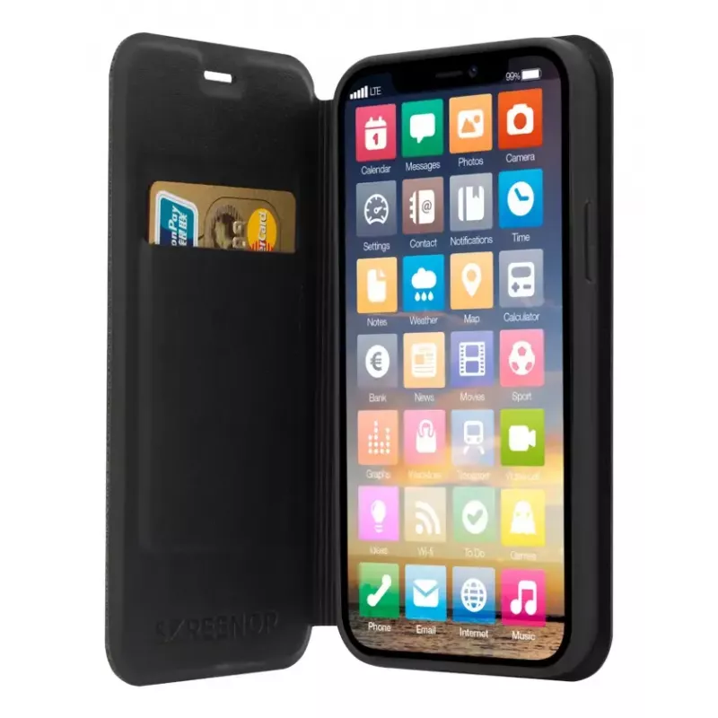 Wallet Case Screenor Clever Galaxy A36/A56 17 cm zwart