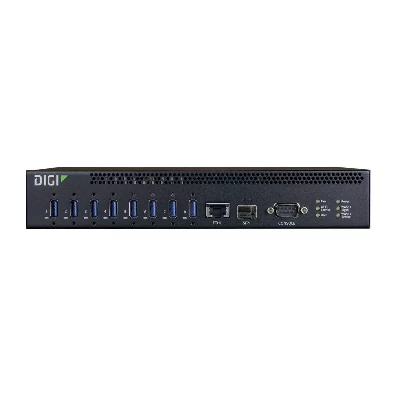 USB-hub Digi AW08-G300 USB 3.2 Gen 1 10000 Mbit/s zwart