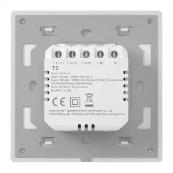 Wand-smart-schakelaar Sonoff T5 3C 3-kanaals Wi-Fi touch (inbouw)