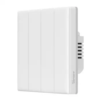 Wandgemonteerde slimme WLAN-touchschakelaar Sonoff T5 4C 4-kanaals (T5-4C-86)