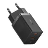 Baseus wandlader GaN5 40 W, 2x USB-C (zwart)