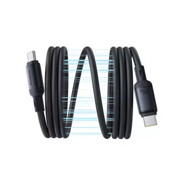 USB-C naar USB-C kabel Baseus PicoGo 1 m, zwart, gegevensoverdracht tot 0,48 Gbit/s