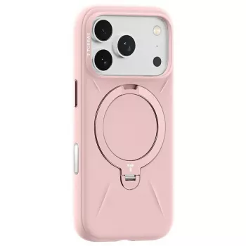 Telefoonhoes Torras Ostand Spin Softune Series voor iPhone 17 Pro – roze