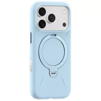 Telefoonhoes Torras Ostand Spin Softune Series voor iPhone 17 Pro Max — babyblauw