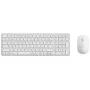 Toetsenbord-muisset RAPOO 9310M — draadloos full-size toetsenbord (RF + Bluetooth), wit, inclusief muis