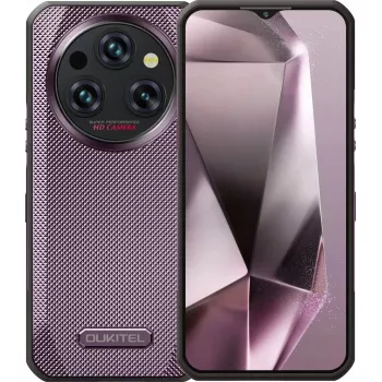 Smartphone OukiTel WP35 — 8 GB RAM, 256 GB opslag, 11000 mAh accu, violet