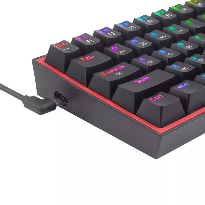Toetsenbord REDRAGON FIZZ PRO K616-RGB B gaming USB RF wireless Bluetooth QWERTY zwart rood