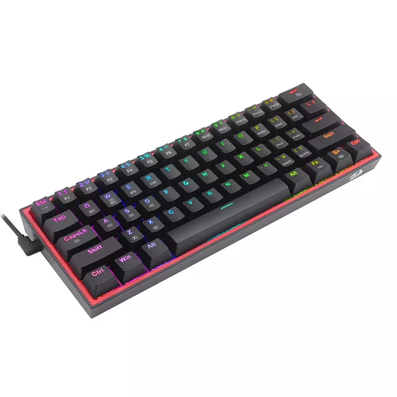 Toetsenbord REDRAGON FIZZ PRO K616-RGB B gaming USB RF wireless Bluetooth QWERTY zwart rood