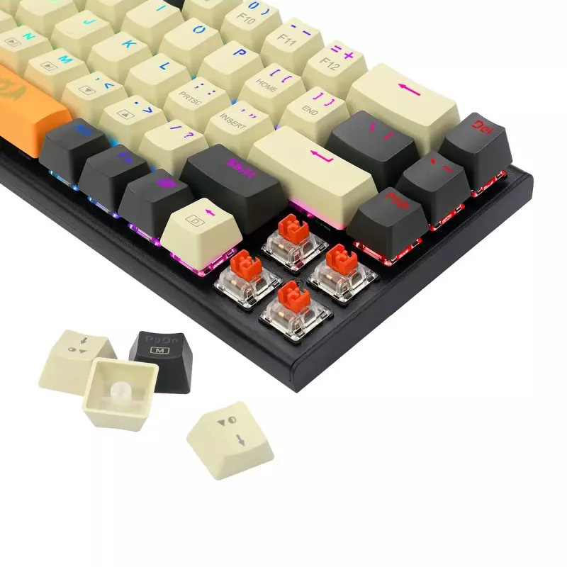 Toetsenbord REDRAGON K633CGO-RGB Ryze Mechanical Wired USB zwart wit