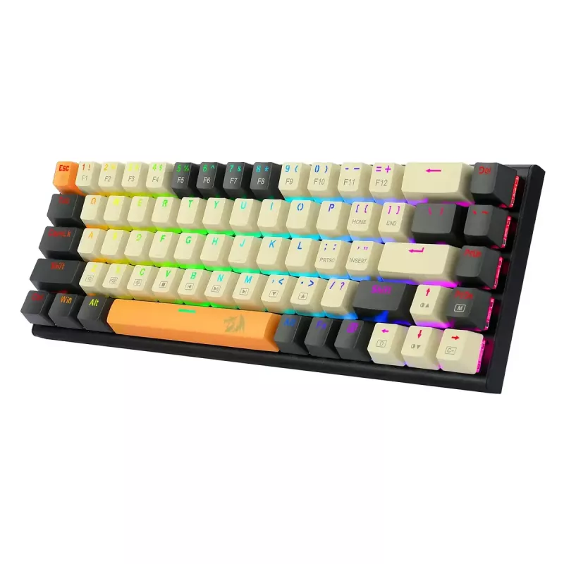 Toetsenbord REDRAGON K633CGO-RGB Ryze Mechanical Wired USB zwart wit
