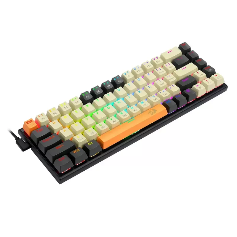 Toetsenbord REDRAGON K633CGO-RGB Ryze Mechanical Wired USB zwart wit