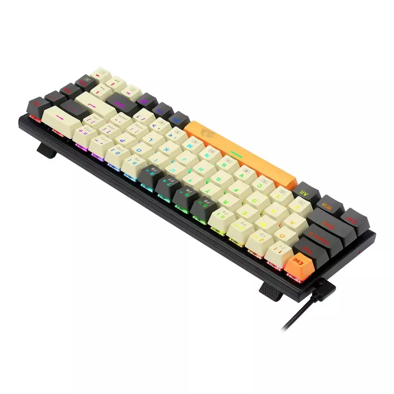 Toetsenbord REDRAGON K633CGO-RGB Ryze Mechanical Wired USB zwart wit