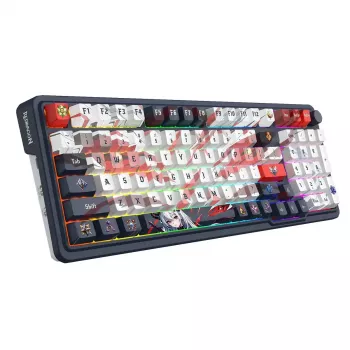Mechanisch toetsenbord REDRAGON K686AK-RGB-PRO — RF Wireless + USB, Navy White, 1,5 m kabel